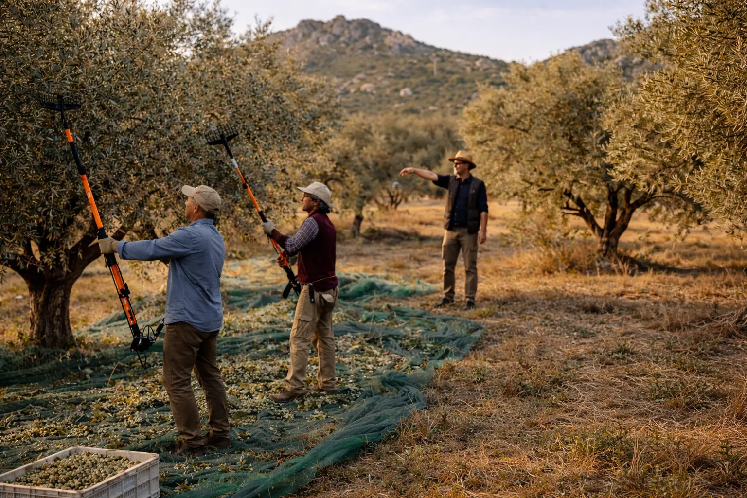 Raccolta delle olive in Sardegna